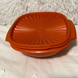 Vintage burnt orange Tupperware
